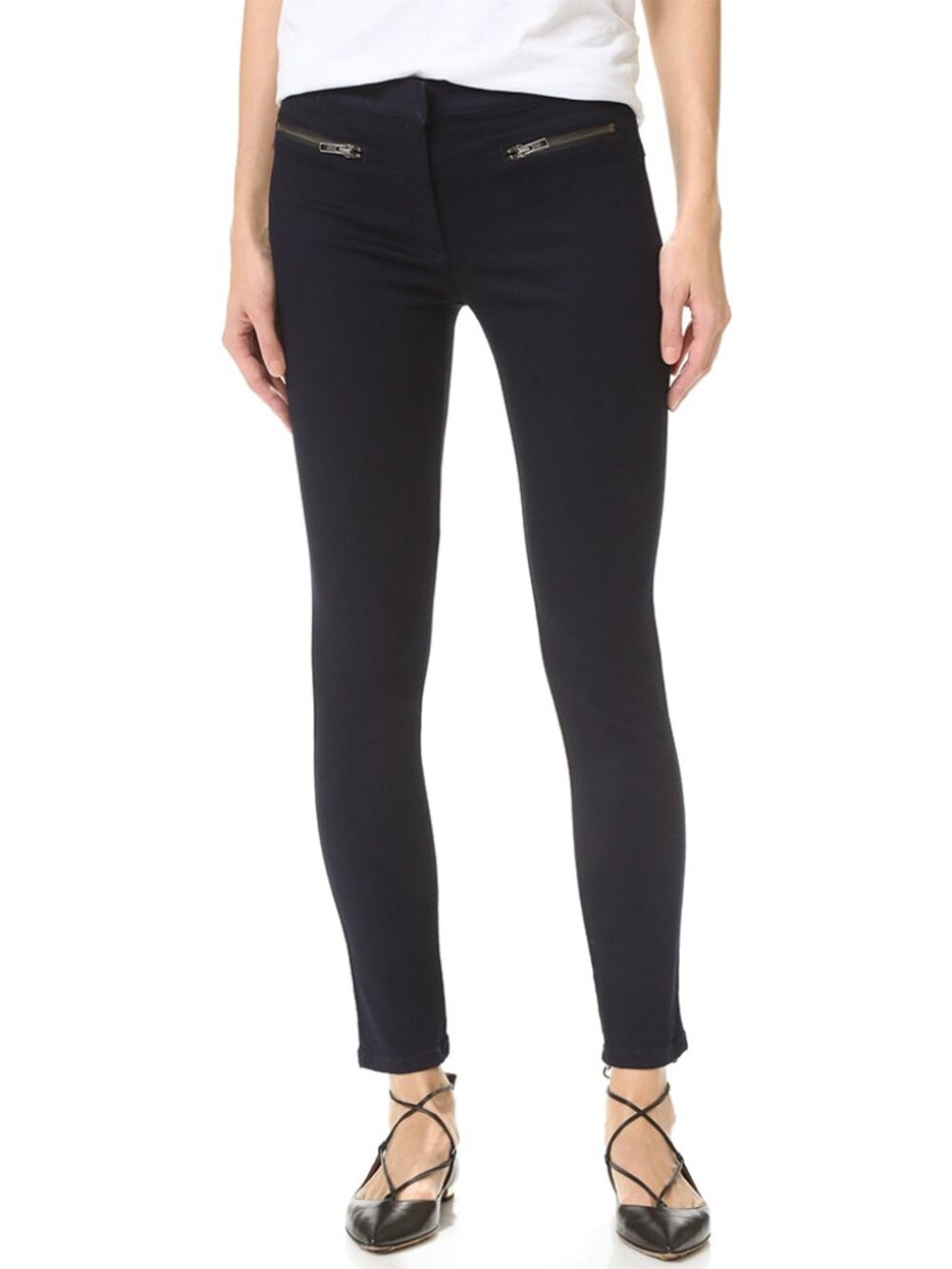 Veronica Beard Black Zippered Skinny Jeans Size 6